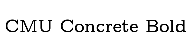 CMU Concrete Bold Polices