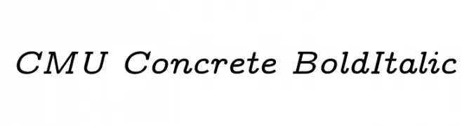 CMU Concrete BoldItalic  Frei Schriftart Herunterladen