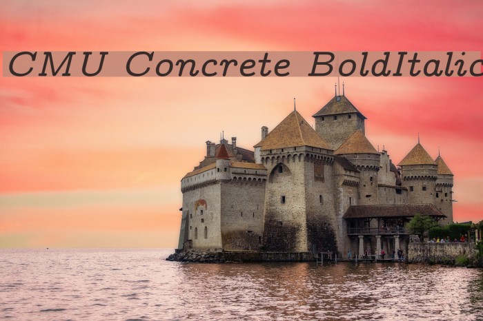 CMU Concrete BoldItalic Font examples