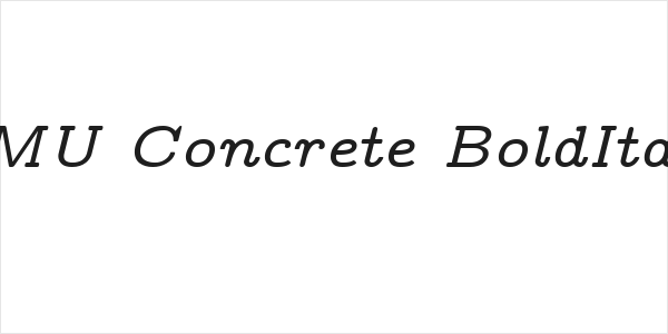 CMU Concrete BoldItalic Logo