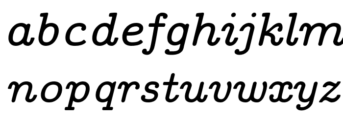 CMU Concrete BoldItalic Font LOWERCASE