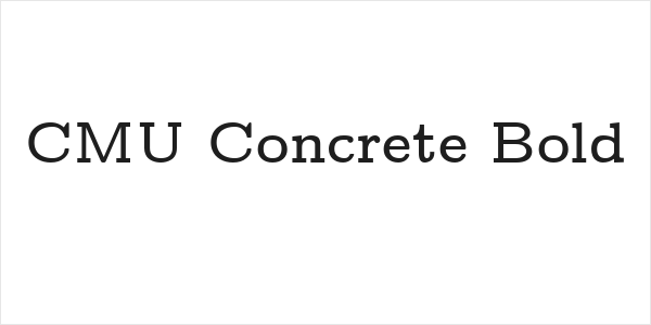 CMU Concrete Bold Logo