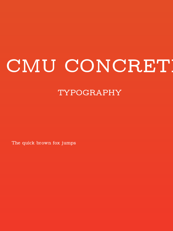 CMU Concrete Bold Poster