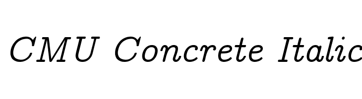 CMU Concrete Italic Polices