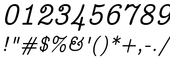 CMU Concrete Italic Font OTHER CHARS