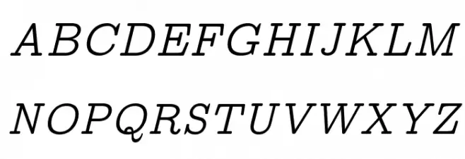 CMU Concrete Italic Font Litere mari