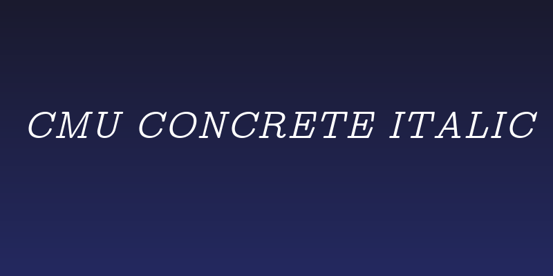 CMU Concrete Italic Social Header