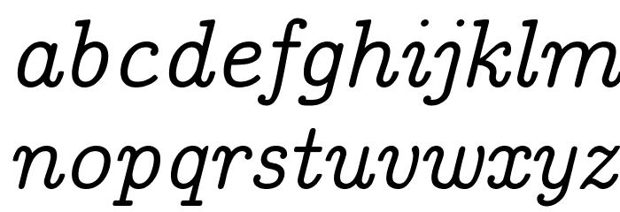 CMU Concrete Italic Font LOWERCASE