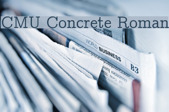 CMU Concrete Roman Font examples