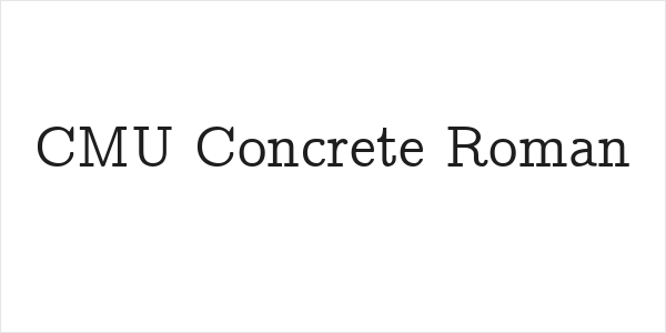 CMU Concrete Roman Logo