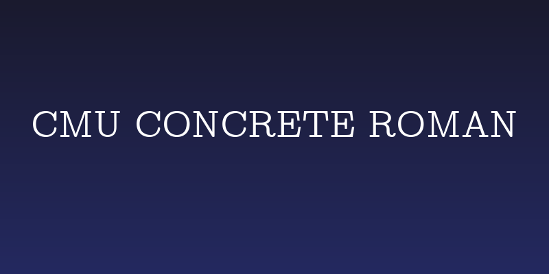 CMU Concrete Roman Social Header