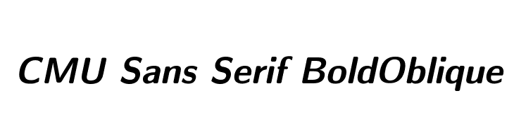 CMU Sans Serif BoldOblique Font