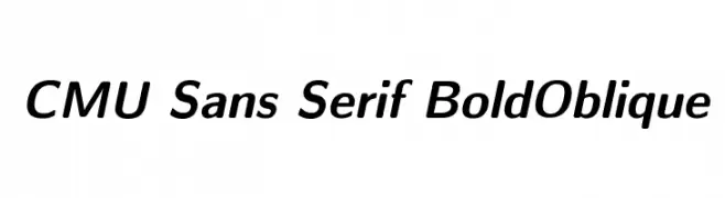 CMU Sans Serif BoldOblique  Frei Schriftart Herunterladen