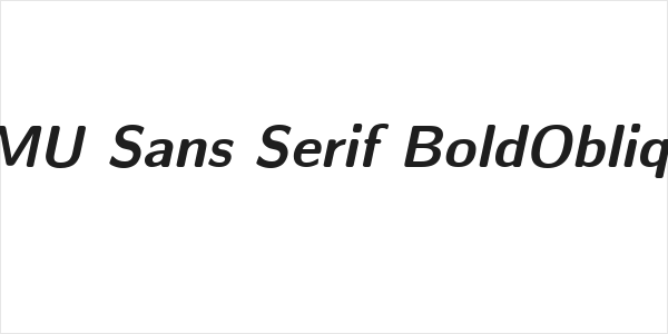 CMU Sans Serif BoldOblique Logo