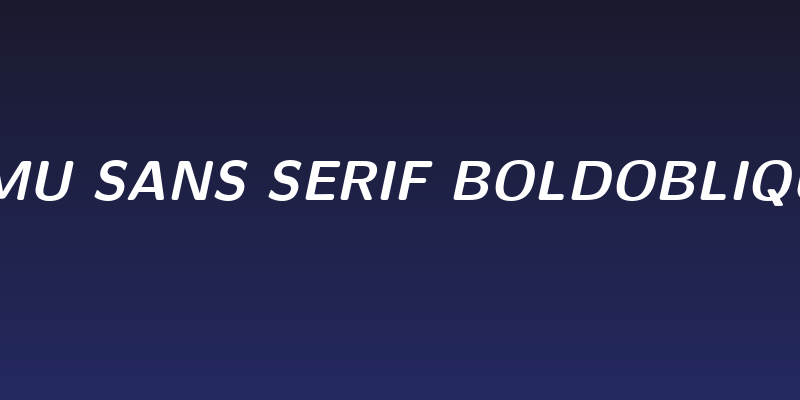 CMU Sans Serif BoldOblique Social Header