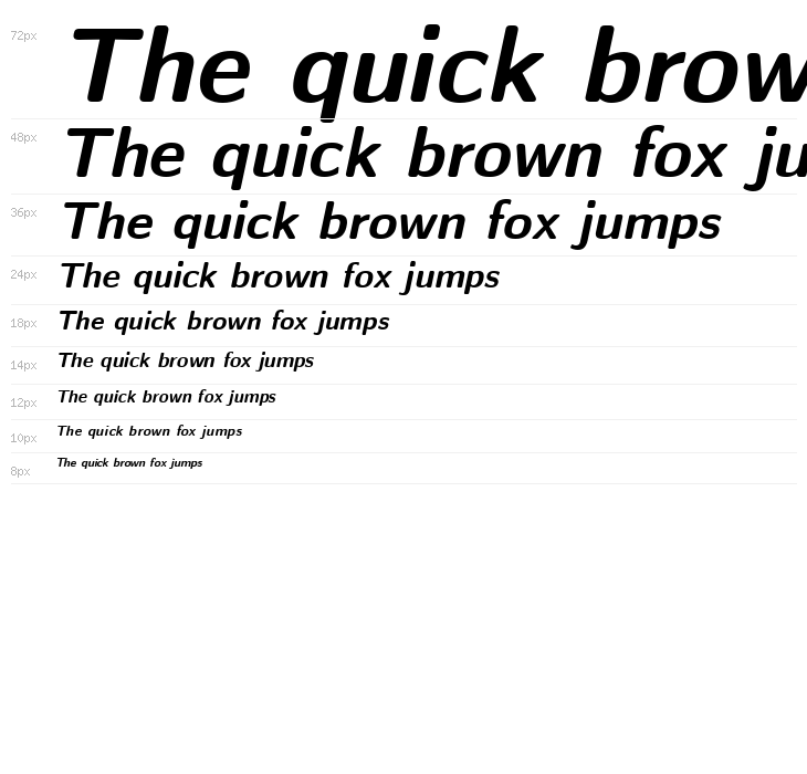 CMU Sans Serif BoldOblique Waterfall