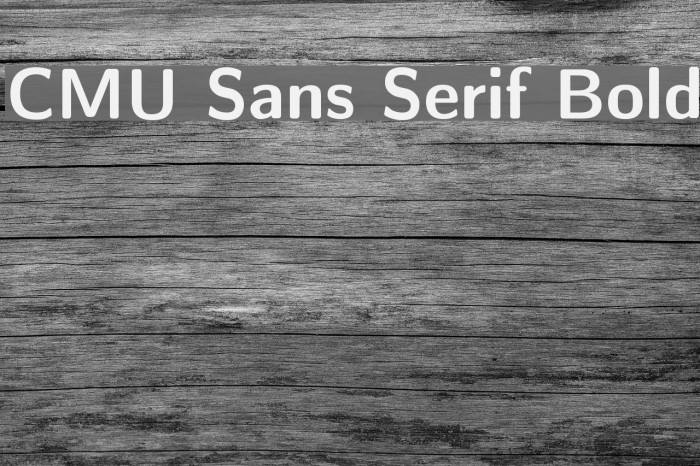 Sans serif bold