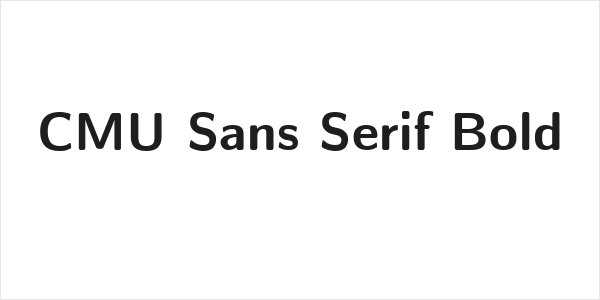 CMU Sans Serif Bold Logo