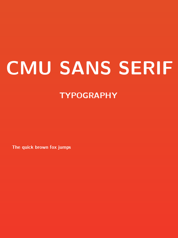 CMU Sans Serif Bold Poster