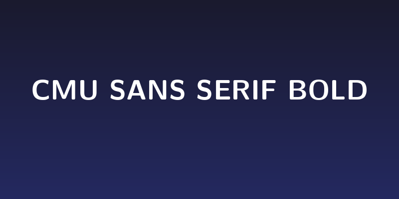 CMU Sans Serif Bold Social Header
