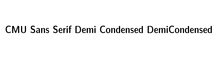 CMU Sans Serif Demi Condensed DemiCondensed  Скачать бесплатные шрифты