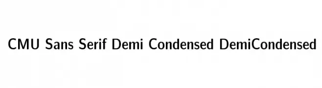 CMU Sans Serif Demi Condensed DemiCondensed  Frei Schriftart Herunterladen