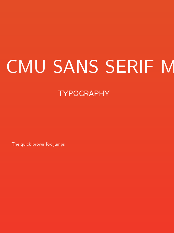 CMU Sans Serif Medium Poster