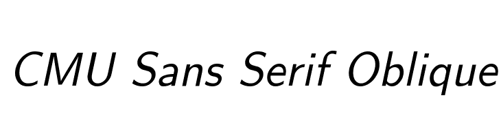 CMU Sans Serif Oblique Polices