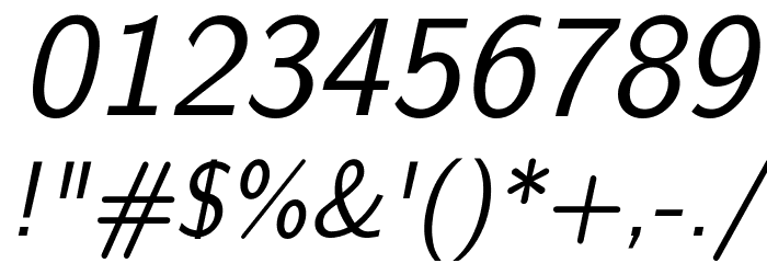 CMU Sans Serif Oblique Font OTHER CHARS