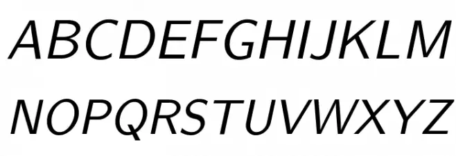 CMU Sans Serif Oblique Caratteri MAIUSCOLE