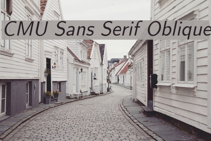 CMU Sans Serif Oblique Font examples