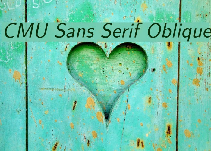 CMU Sans Serif Oblique Font examples