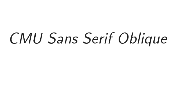 CMU Sans Serif Oblique Logo