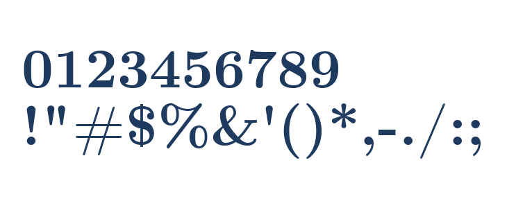 CMU Serif Bold Other Characters