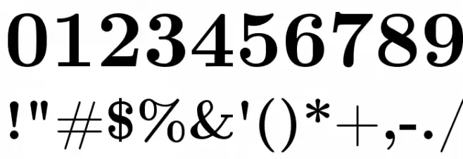 CMU Serif Bold Font OTHER CHARS