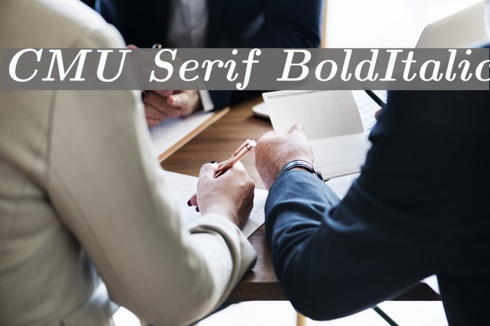 CMU Serif BoldItalic Polices examples