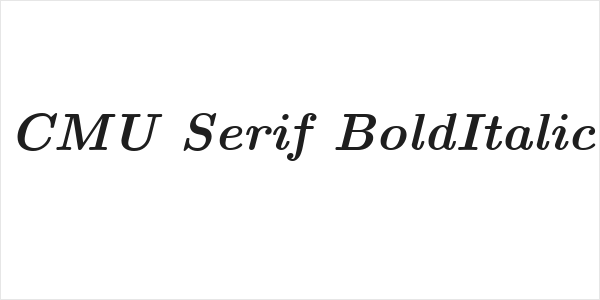 CMU Serif BoldItalic Logo