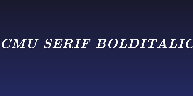 CMU Serif BoldItalic Social Header
