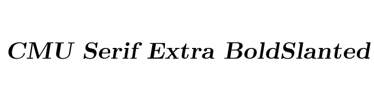 CMU Serif Extra BoldSlanted  Скачать бесплатные шрифты