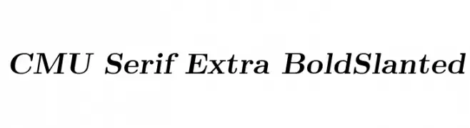 CMU Serif Extra BoldSlanted  Frei Schriftart Herunterladen