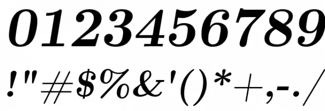CMU Serif Extra BoldSlanted Font OTHER CHARS