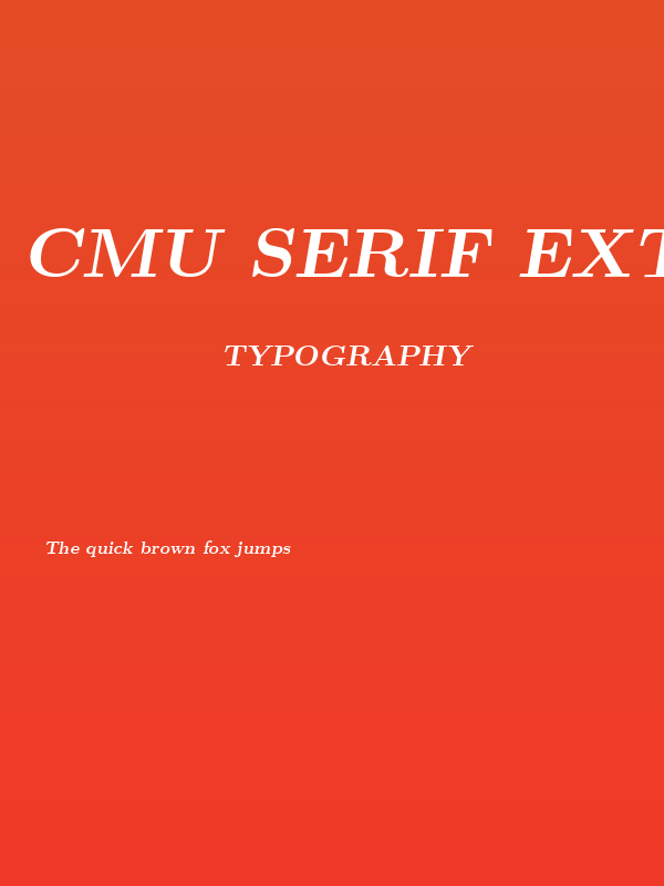 CMU Serif Extra BoldSlanted Poster