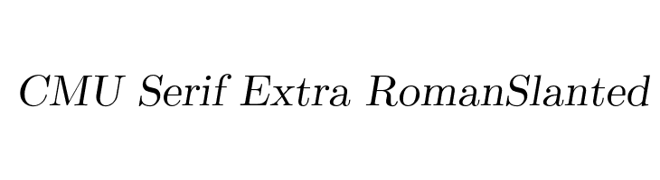CMU Serif Extra RomanSlanted Polices