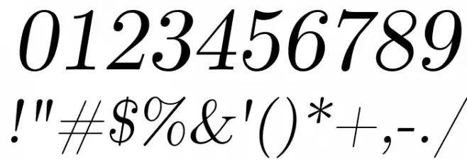 CMU Serif Extra RomanSlanted Font OTHER CHARS