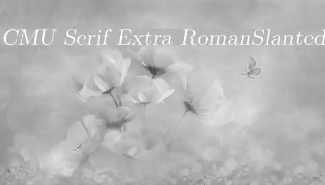 CMU Serif Extra RomanSlanted Font examples