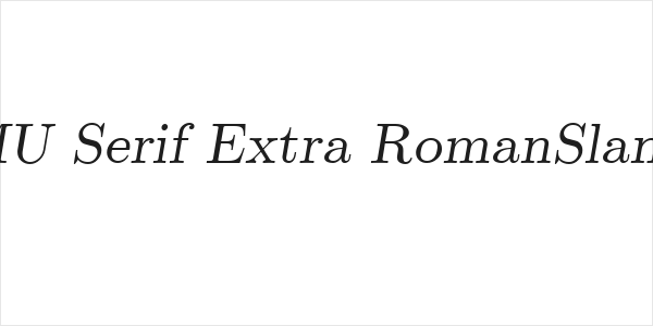 CMU Serif Extra RomanSlanted Logo
