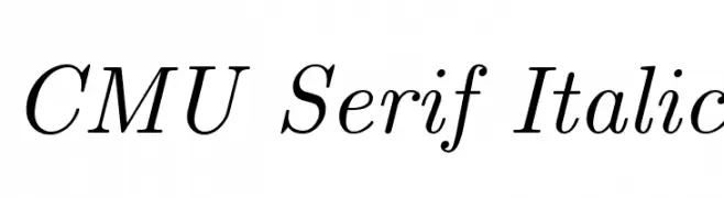 CMU Serif Italic  Frei Schriftart Herunterladen