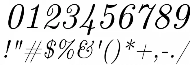 CMU Serif Italic Font OTHER CHARS
