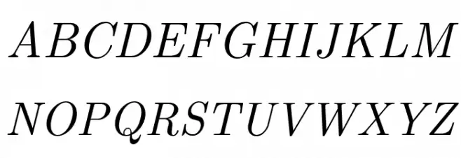 CMU Serif Italic خط أحرف كبيرة
