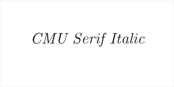CMU Serif Italic Logo